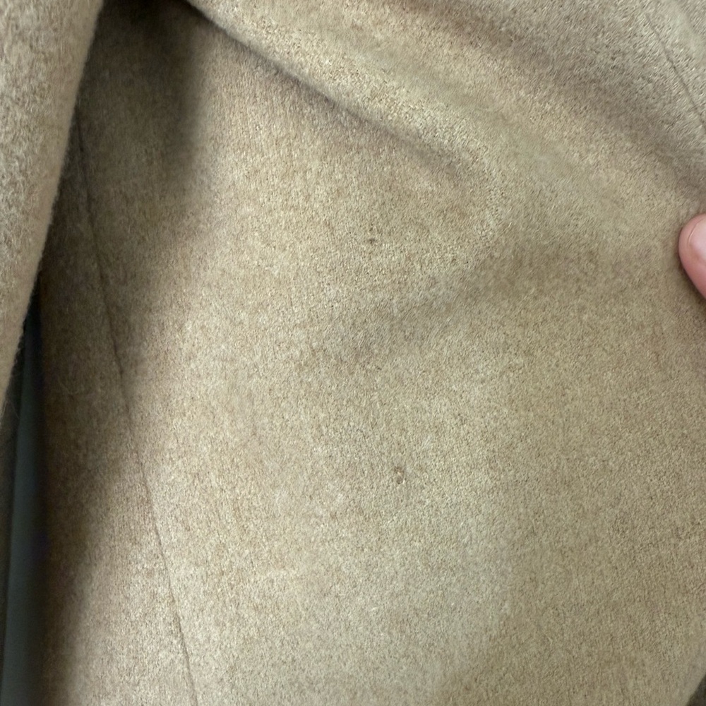 Vintage Brown Tan Camel Hair Trench Coat for Women- Fleurette of California - Picture 13 of 17